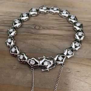 14k White Gold & Diamond Tennis Bracelet